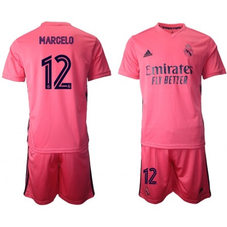 Billiga Fotbollströjor Real Madrid Marcelo 12 Barn Borta tröja 2020/21 Kortärmad